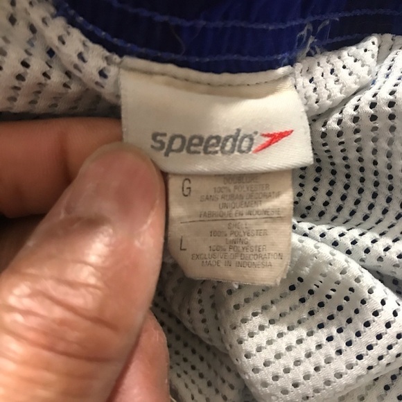 Speedo Royal Blue, Black, White Swim Trunks - Picture 7 of 7